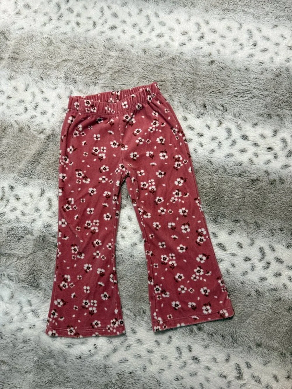 Little Lass pink fleece matching set girls 2T teddy bear floral girlhoodcore